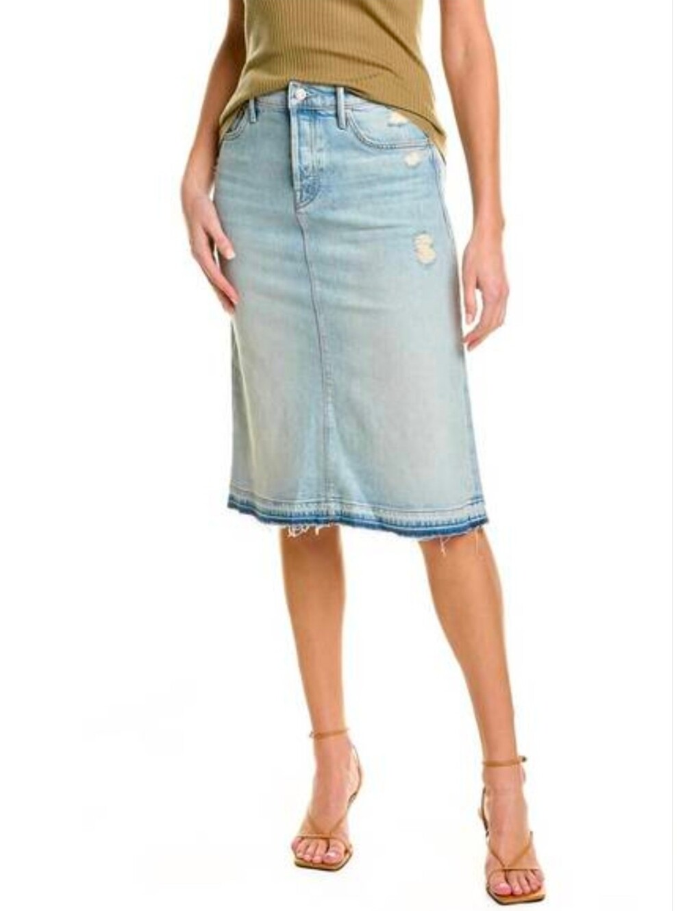 Mother Superior Vagabond Midi Undone Hem Skirt Vacation Temptation Size 29